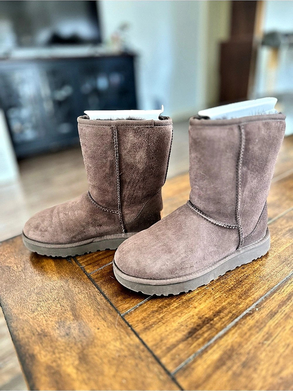 UGG Classic Short II Suede Winter Boots Pink & Brown US 6